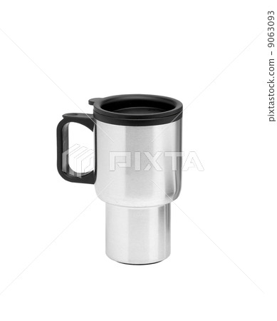 Empty coffee thermos cup. Isolated on white background Empty coffee thermos cup. Isolated on white background 9063093