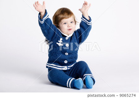 cute little sailor baby on white cute little sailor baby on white 9065274