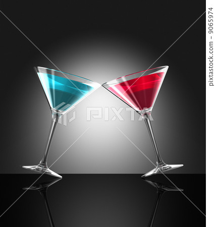 red and blue cocktail glasses red and blue cocktail glasses 9065974
