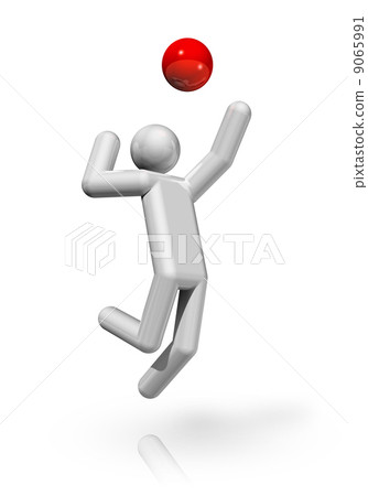 Volleyball 3D symbol Volleyball 3D symbol 9065991