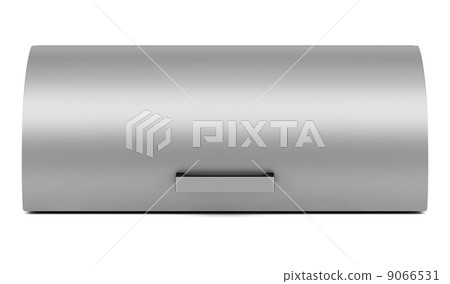 closed metallic breadbasket isolated on white background 9066531