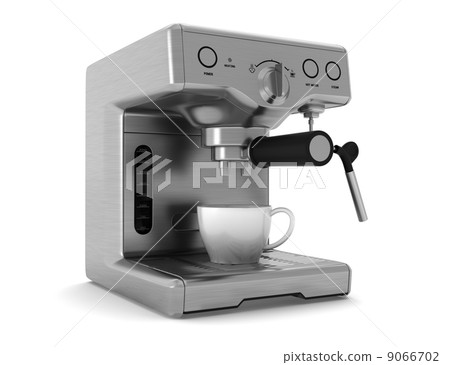 coffee machine isolated on white background with clipping path 9066702