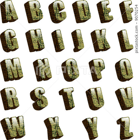 alligator_skin_alphabet eps10 9070254