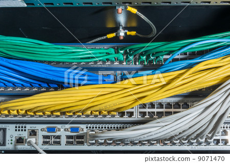 network cables connected to switch 9071470