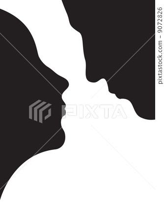 couple in love, vector silhouette - Stock Illustration [9072826] - PIXTA