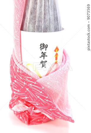 New Year · Sapporo paper up vertical position in New Year's card · Matsuba pattern wrapping cloth wrapping 9073569