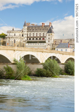 Amboise castle and old bridge, France Amboise castle and old bridge, France 9073825