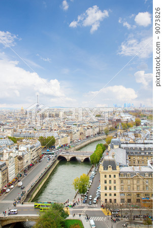 skyline of Paris at sunny day 9073826