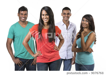 Happy group of Indian friends. Happy group of Indian friends. 9076768