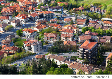 Modern San Marino Suburban districts view from above Modern San Marino Suburban districts view from above 9078341