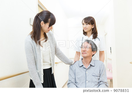 Wheelchair patients and nurses Wheelchair patients and nurses 9078831
