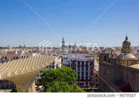 cityscape of Seville from above, Spain 9079587