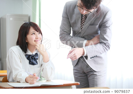 Examination · Girls high school student image 9079837