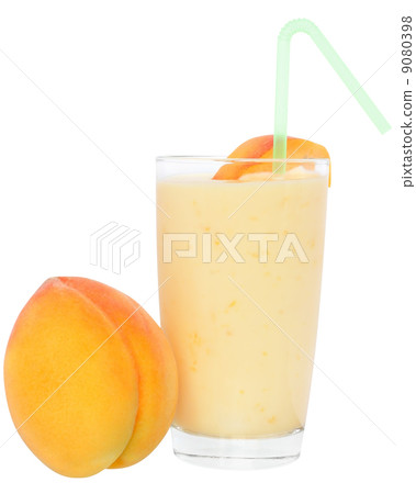 Milk shake from peach yogurt Milk shake from peach yogurt 9080398