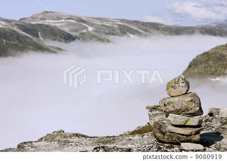 View above the clouds at Dalsnibba viewpoint (Norway) 9080919