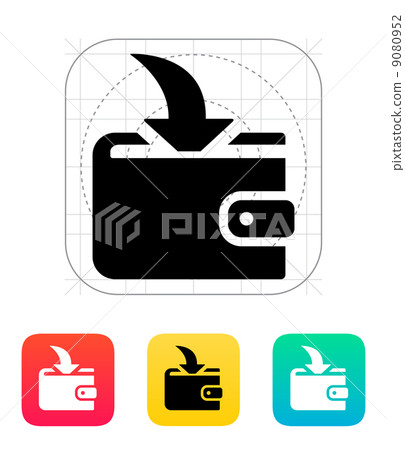 Incoming payment in wallet icon 9080952
