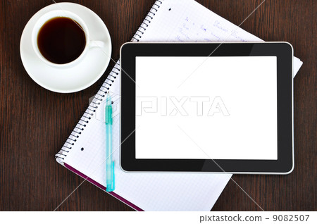 Workplace with blank digital tablet Workplace with blank digital tablet 9082507
