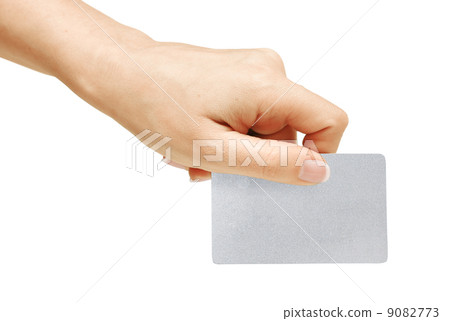 Blank card in hand 9082773