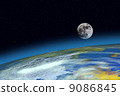 Surface Planet Earth and Moon 9086845