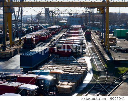 Railroad background. Railroad background. 9092041