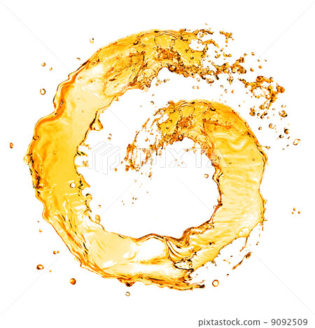 round orange water splash isolated on white round orange water splash isolated on white 9092509
