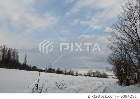 Winter scenery of morning fog 9094251