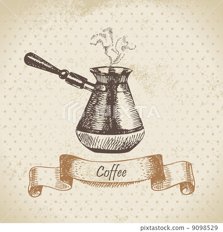 Coffee pot. Hand drawn illustration Coffee pot. Hand drawn illustration 9098529