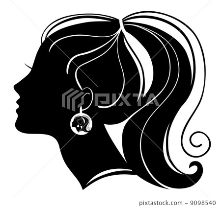 .Beautiful woman silhouette .Beautiful woman silhouette 9098540