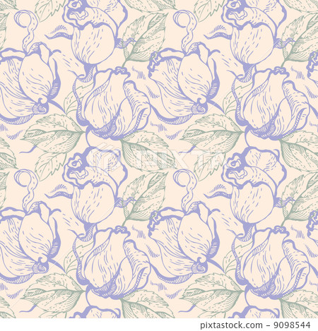 Seamless floral pattern with roses 9098544