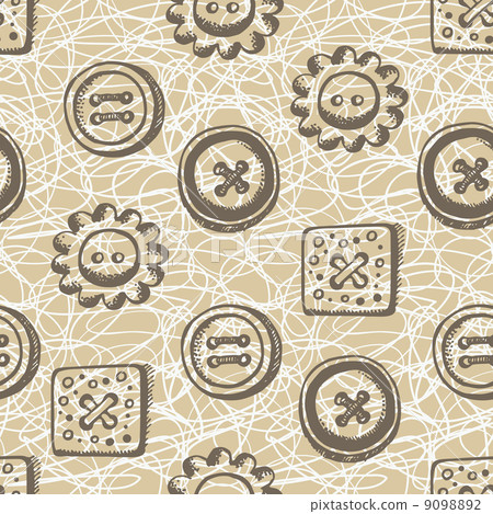 Seamless pattern with buttons 9098892