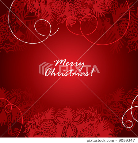 Greeting card with Christmas wreath 9099347