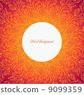 Ornamental round floral pattern Ornamental round floral pattern 9099359