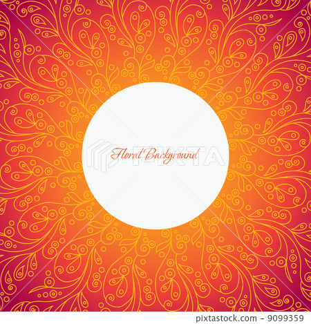 Ornamental round floral pattern Ornamental round floral pattern 9099359