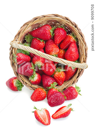 Fresh Strawberries In Wicker Basket Fresh Strawberries In Wicker Basket 9099708