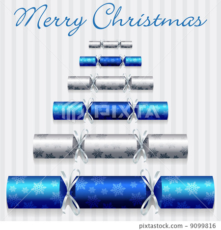 Merry Christmas cracker card in vector format. 9099816