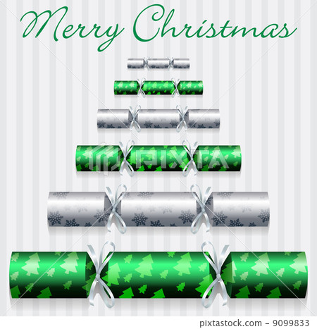 Merry Christmas cracker card in vector format. 9099833