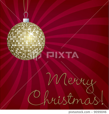 Mirror ball Merry Christmas card in vector format. Mirror ball Merry Christmas card in vector format. 9099846