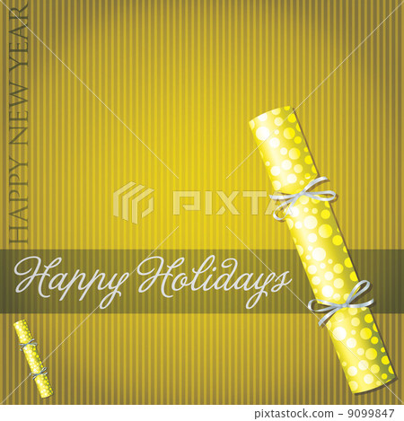 Happy Holidays bubble cracker card in vector format. 9099847