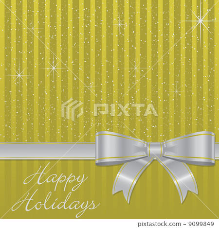 Bow and stars Christmas card in vector format. Bow and stars Christmas card in vector format. 9099849