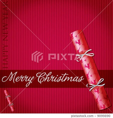 Merry Christmas reindeer cracker card in vector format. 9099890