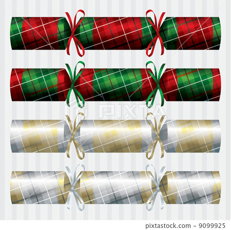Bright plaid (tartan) Christmas crackers in vector format. Bright plaid (tartan) Christmas crackers in vector format. 9099925