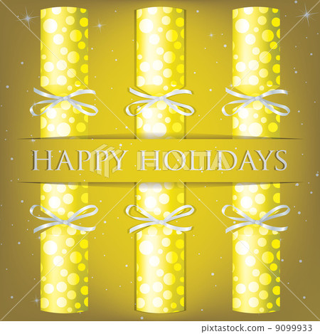 Happy Holidays spotty cracker card in vector format. Happy Holidays spotty cracker card in vector format. 9099933
