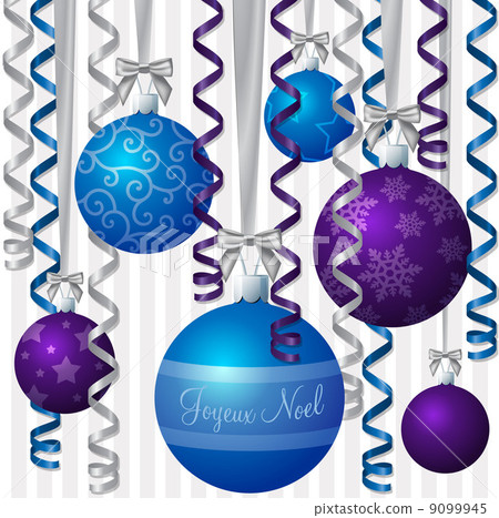 French blue and purple ribbon and bauble inspired "Merry Christm French blue and purple ribbon and bauble inspired "Merry Christm 9099945