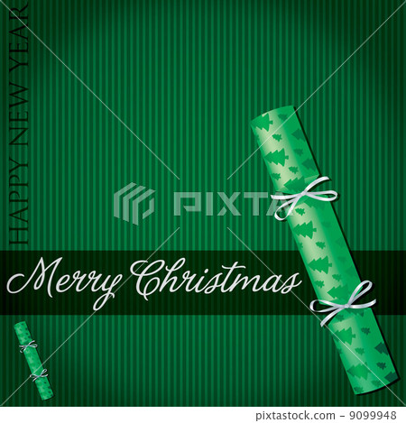 Merry Christmas tree cracker card in vector format. Merry Christmas tree cracker card in vector format. 9099948