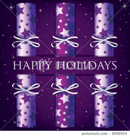 Happy Holidays star cracker card in vector format. Happy Holidays star cracker card in vector format. 9099954