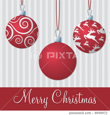 Formal red and silver Christmas card in vector format. Formal red and silver Christmas card in vector format. 9099972