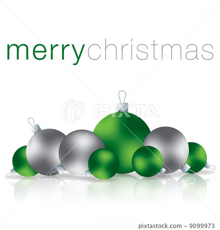 Merry Christmas bauble card in vector format. 9099973