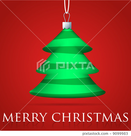 Christmas tree bauble card in vector format. 9099983