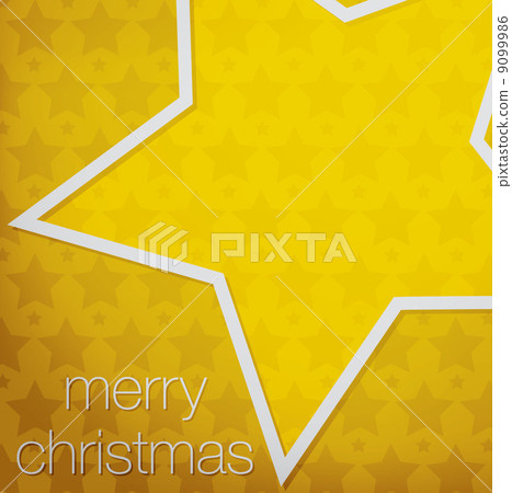 Cut out "Merry Christmas" star card in vector format. 9099986