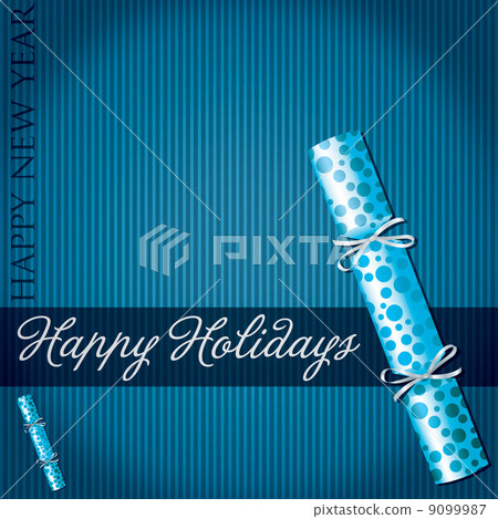 Happy Holidays bubble cracker card in vector format. Happy Holidays bubble cracker card in vector format. 9099987